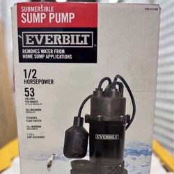 🔥 1/2 HP Aluminum Sump Pump Vertical Switch 53 Gal