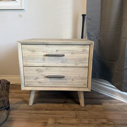 Set of 2 Matching Modern Rustic Nightstands