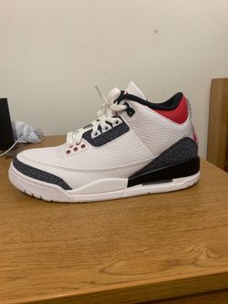 Jordan 3 Fire Red denim Size 7.5