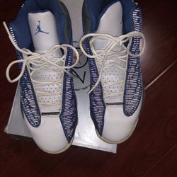 2005 Nike Air Jordan 13 XIII Retro Flint Grey Blue size 9.5