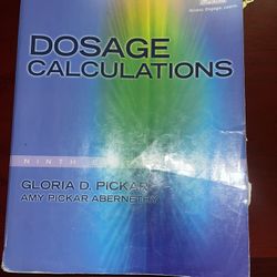 Cengage Healthcare, Dosage calculations, Ninth Edition