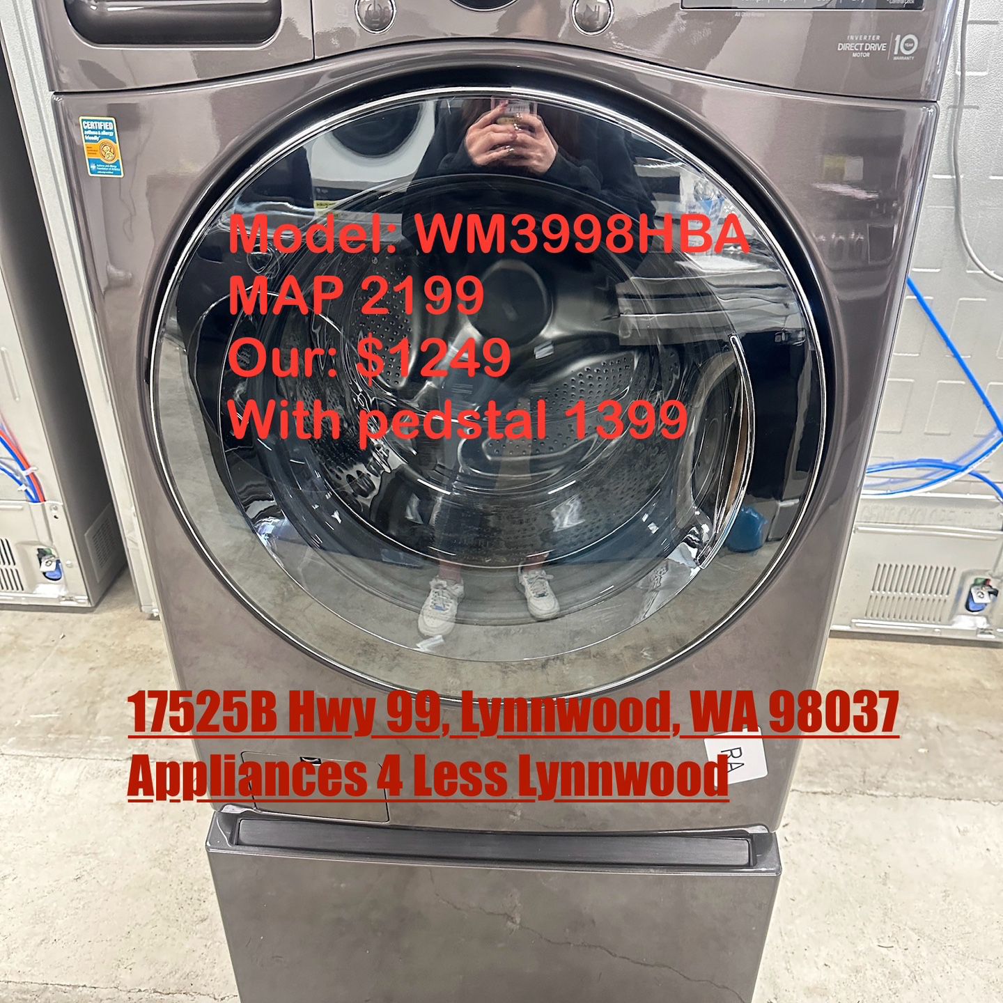 Unused LG Washer And Dryer All In One Combo (pedstal Available) 