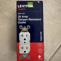 Leviton 20 Amp Residential Grade Self Grounding Tamper Resistant Duplex Outlet, White NEW I HAVE 10 PIECES, $5 EACH