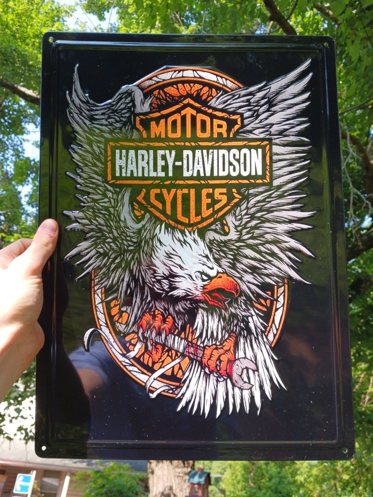 New Harley Davidson Motorcycles Metal Eagle Sign