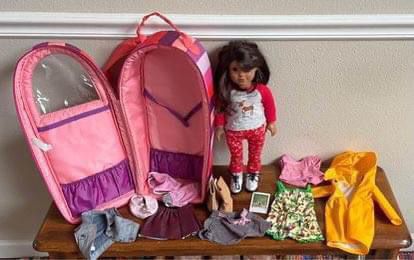 American Girl Luciana Doll Girl Of The Year 2018 Clothes Boots Backpack Cat Photo $50 for All