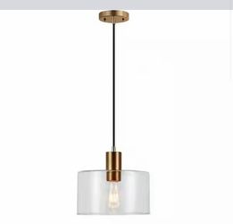 Henri 1-Light Hand-Blown Glass Pendant with Brass Accents. we have 2 pendants each $30 Meyer&Cross Model # PD0096 L-3753
