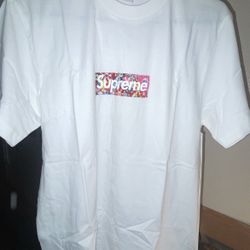 2020 Supreme x Murakami COVID-19 Relief Box Logo Tee 'White'