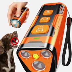 Dog Bark Deterrent Device, 3X Ultrasonic Anti Barking, 6 Training Modes 23 FT Range Barks No More Indoors Outdoors Behavior Correct Safe & Humane Rech