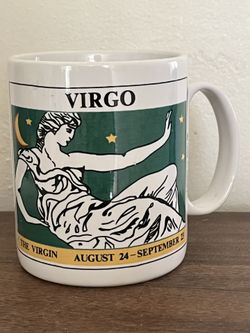 Vintage VIRGO Astrology Horoscope Mug 1993 L. Croft Westwood