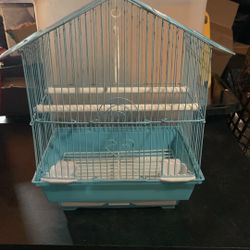 Small Blue Bird Cage 