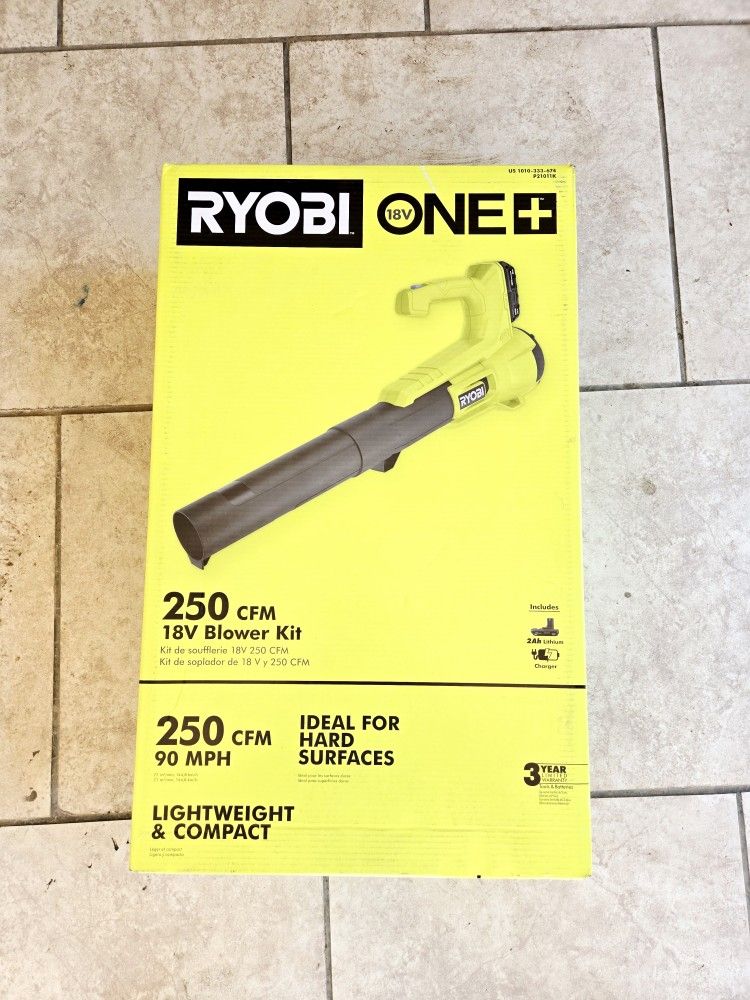 RYOBI 18V Leaf Blower Kit 250CFM