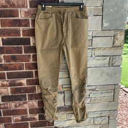 NWT Bleecker & Mercer Tan Bungee Joggers Men M 30/32