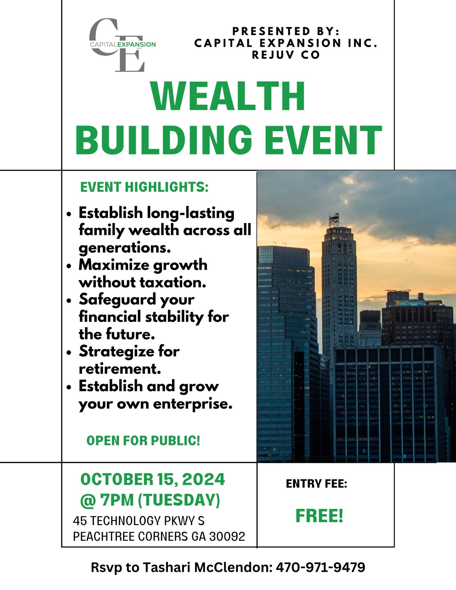 Wealth Building Event