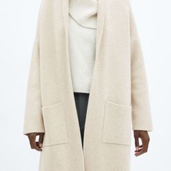 New Mango Oversized Knit Cardigan Coat Size M