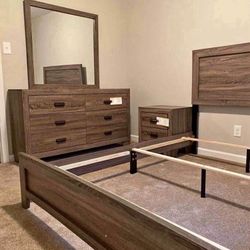 4-PIECE QUEEN Brand New Bedroom Set, Pay Down, Take now with Finance, New 