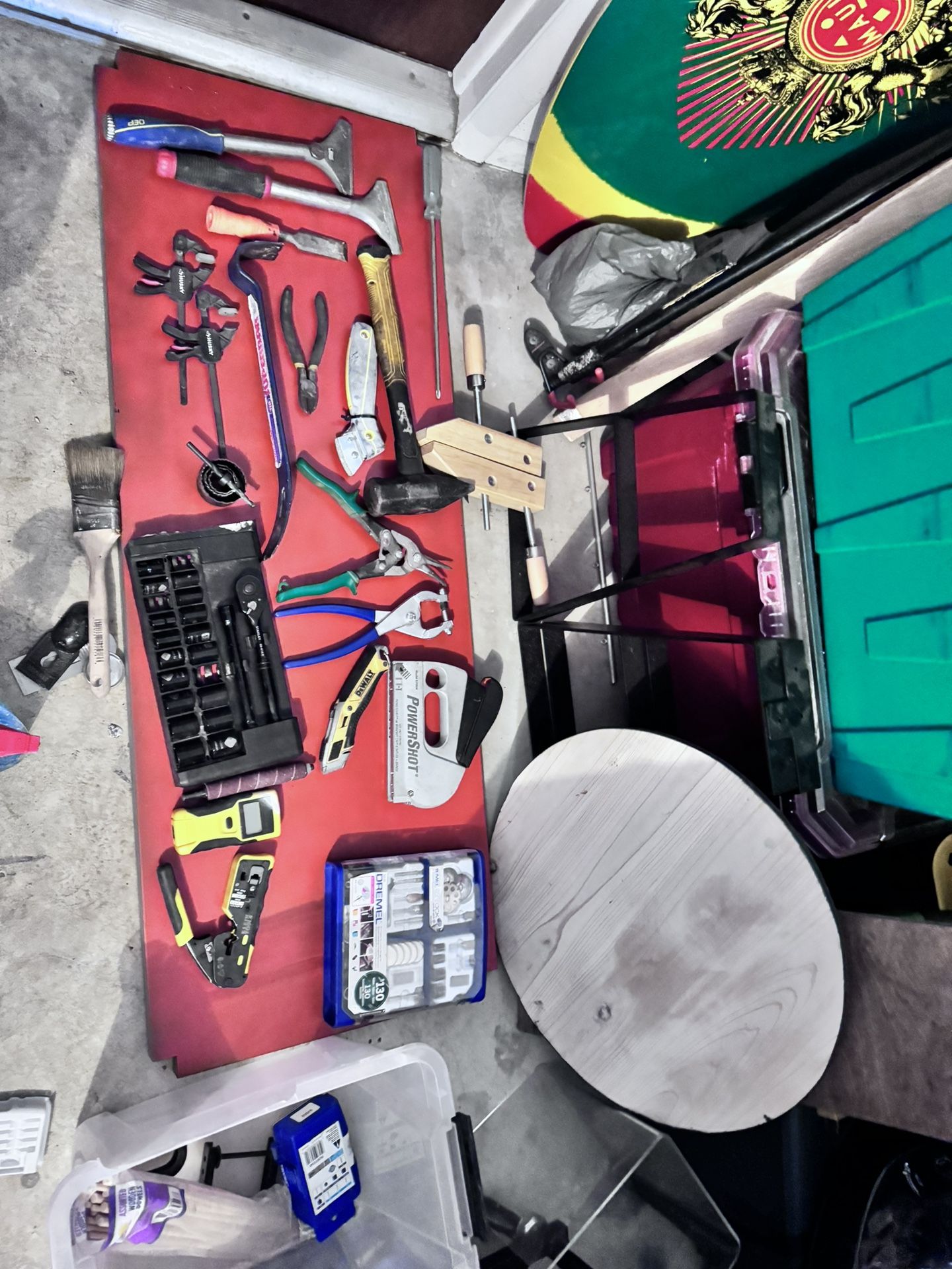 Assortment Of Tools And Dremel  Bits