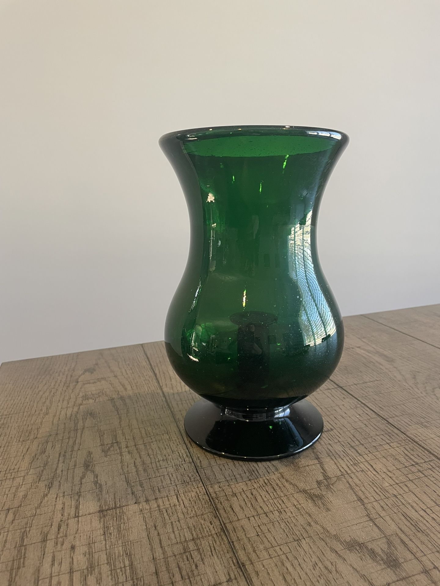 Green Glass Vase and Candle Holder 