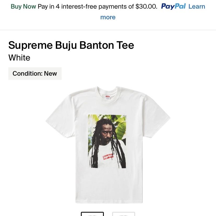 Supreme Buju Banton Tee Size Small for Sale in Lakewood, CA
