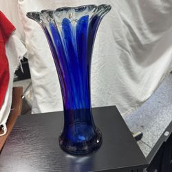 cobalt blue glass Vase