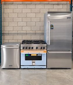 Viking Kitchen Package – 36” Refrigerator, Gas Range & Dishwasher