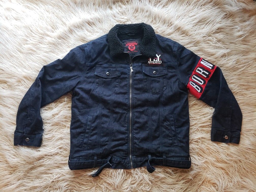 Rare Born Fly jacket "The FlyOnes Come Out and Play" Mens Size 2XL EUC