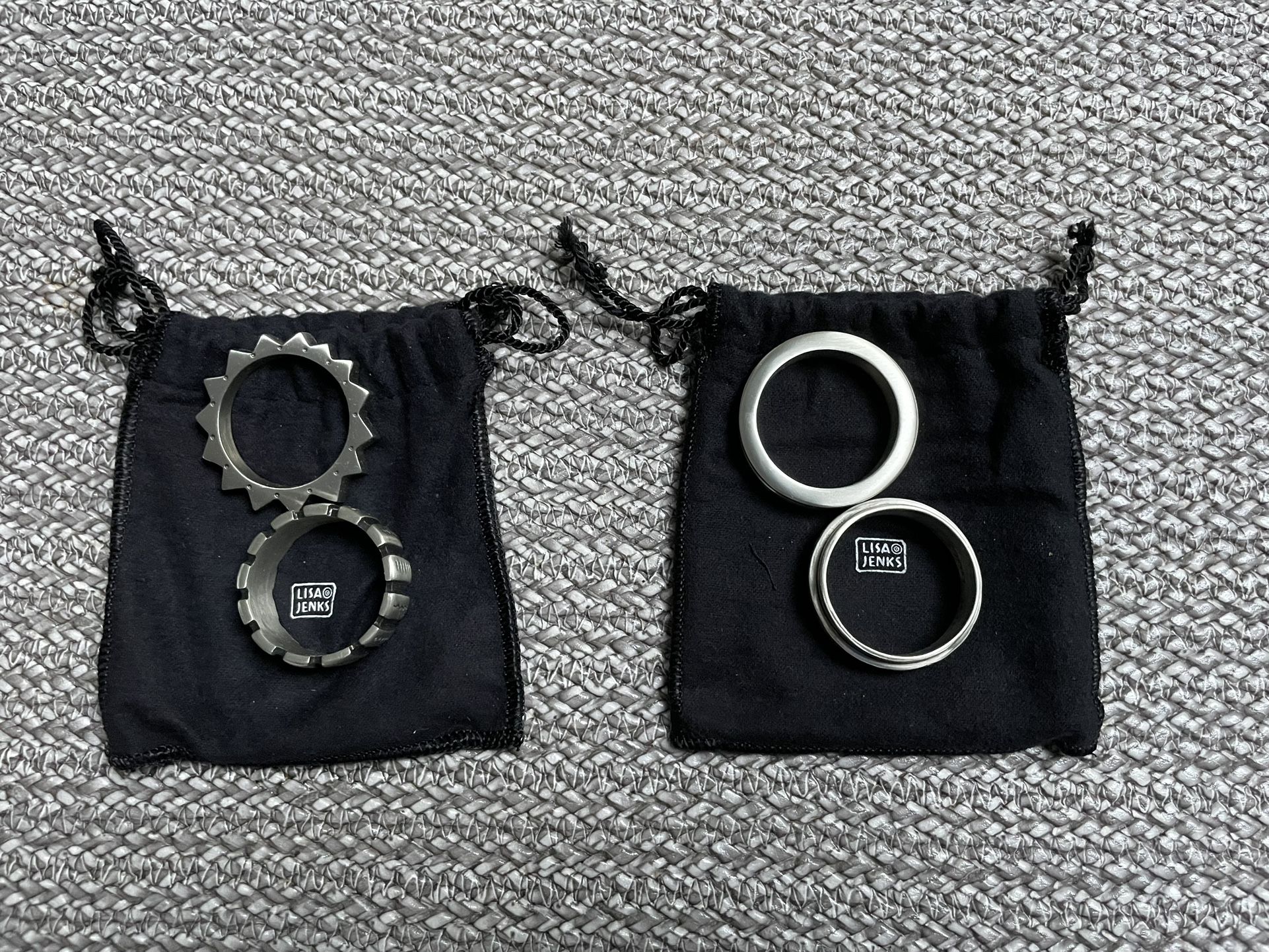 Lisa Jenks Set Of 4 Napkin Rings