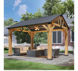 New in box!!10x12 wood gazebo