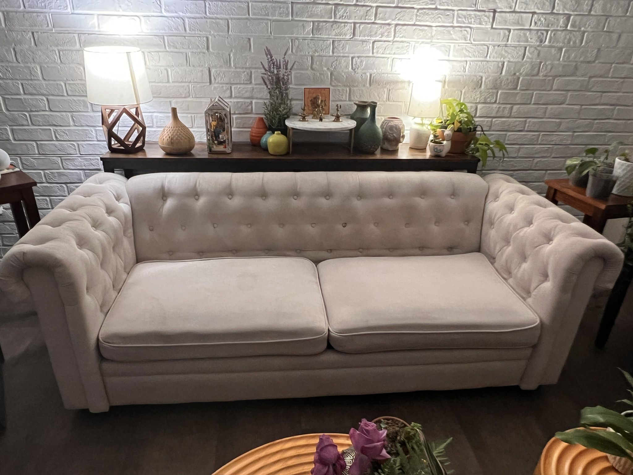 Sofa For 3 Plus One Recliner Plush Chair