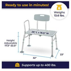 Bath Bench "Drive" Transfer To Tub