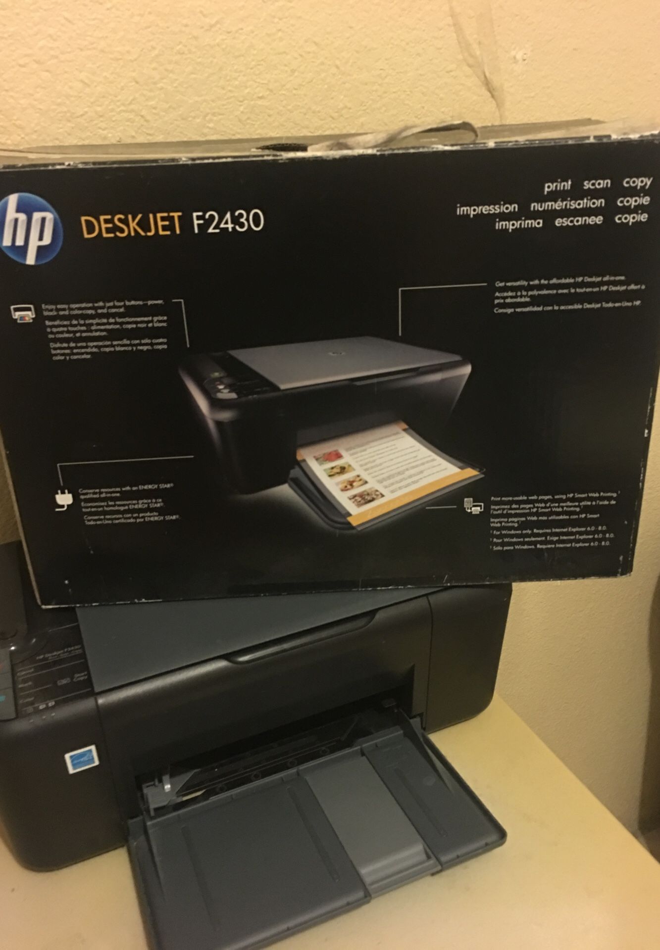 Hp deskjet F2400 All in one series,ser#cn993172p7,flu no.cb743-64001,model snrh-0806