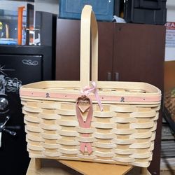 Longaberger Horizon Of Hope Large Basket With Pendant