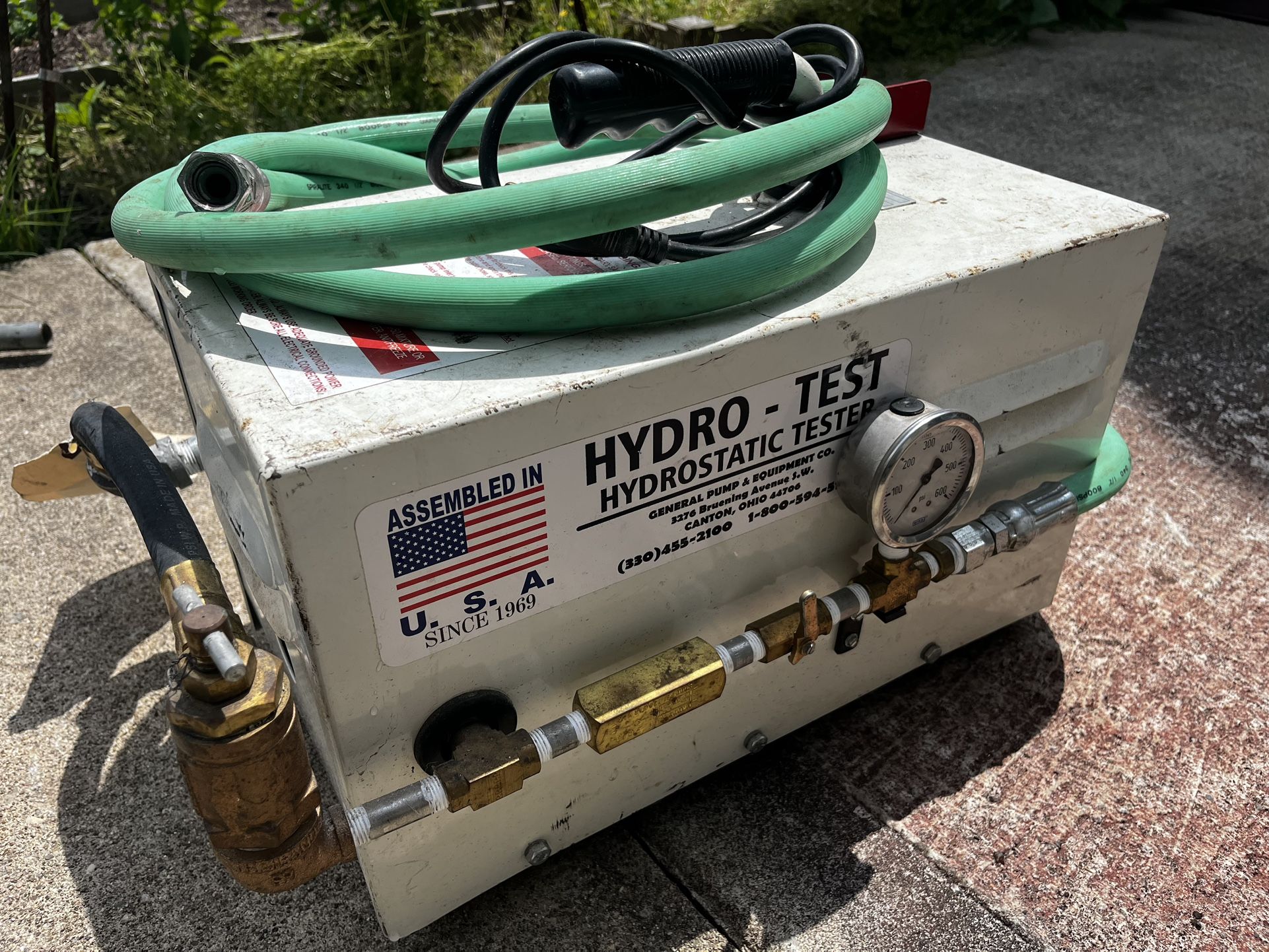 6334-350 HYDROSTATIC TEST PUMP 350 PSI MAX 3/4 HP