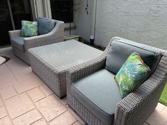 Outdoor Grey Wicker Rooms to Go Patio Furniture Set