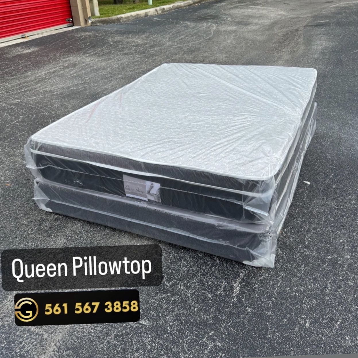 NEW Mattress Queen Size Pillowtop With Box Spring // Offer  🚚