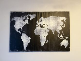 Black and White world Map 