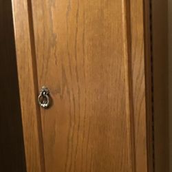 Wood Jewelry Armoire with Queen Anne Feet- Jewelry Not Included 😅