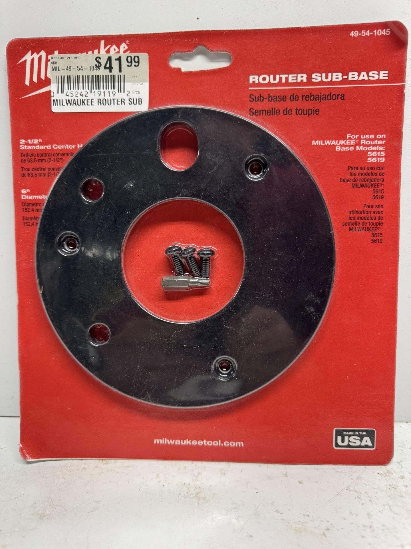 New Milwaukee Router Sub-Base. Must Pick Up