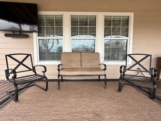Outdoor Wrought Iron Patio Conversation Set