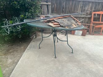 Free Project Wrought Iron Metal Exterior Table