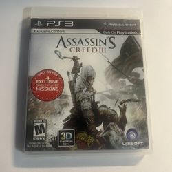 Assassin's Creed III (Sony PlayStation 3, PS3) Complete with Manual Tested