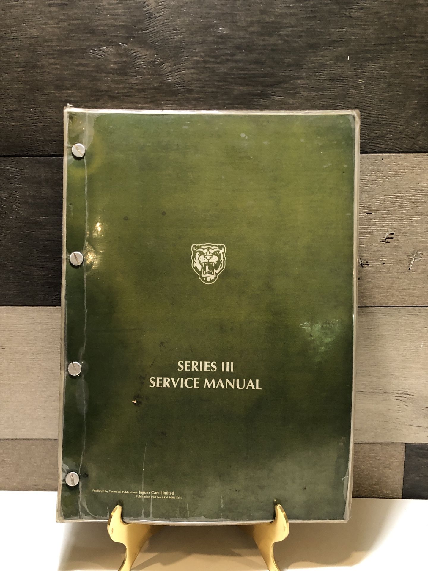 Jaguar Series III 5th Edition Service Manual For Jaguar & Daimler Series III