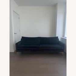 AllModern Dark Brown Velvet 3+ Seater Sofa