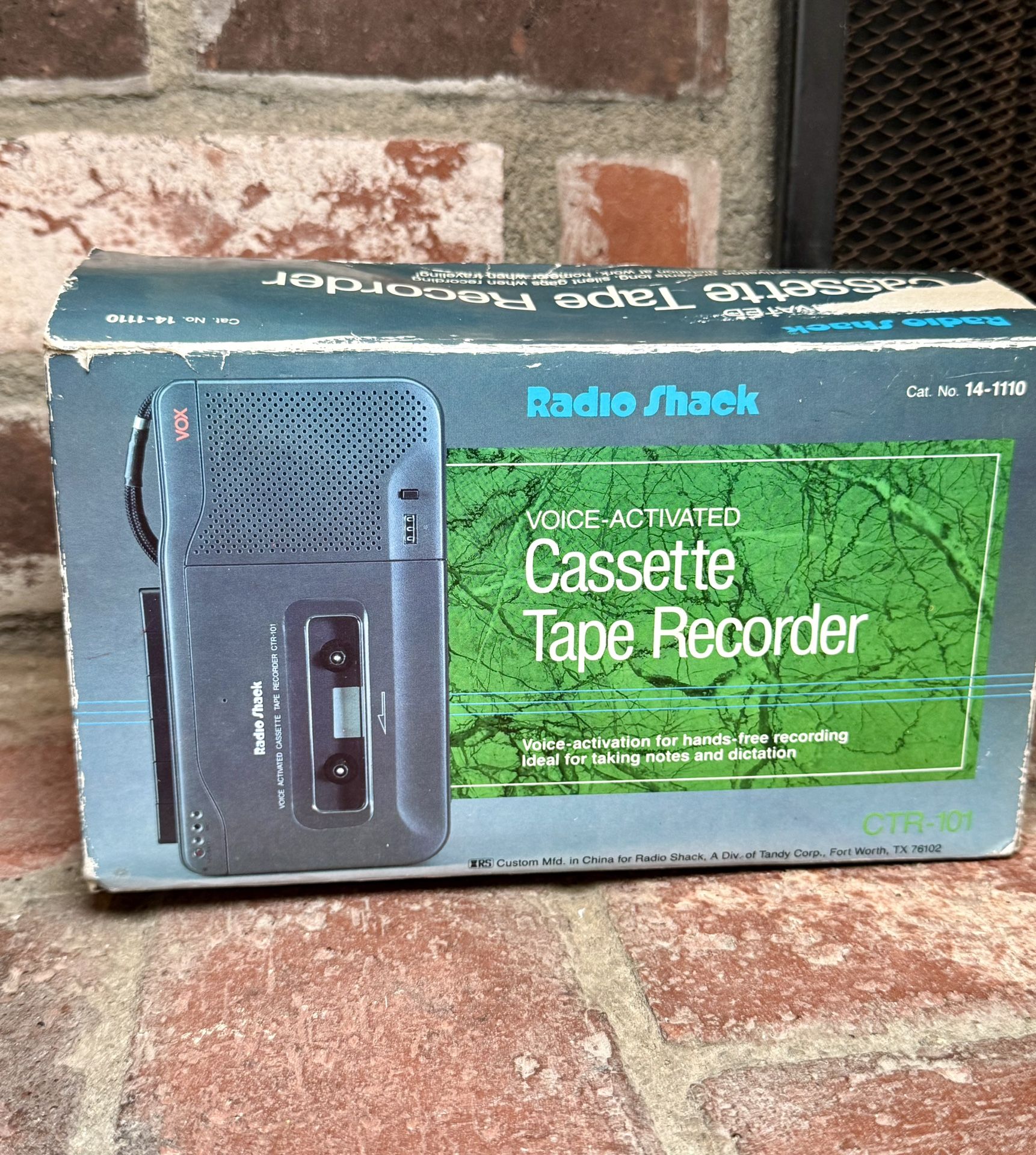 Vintage Radio Shack Voice Activated Cassette Tape Recorder CTR-101. new, opened box.
