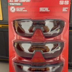 Milwaukee Tinted Safety Glasses Anti-Scratch Lenses (3-Pack)
