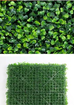 20 in. H x 20 in. W GorgeousHome Artificial Boxwood Hedge Greenery Panels, DarkGreen (12-pc)