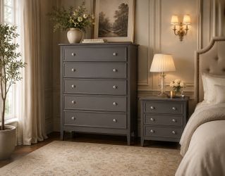 Beautiful 2 piece gray dresser
