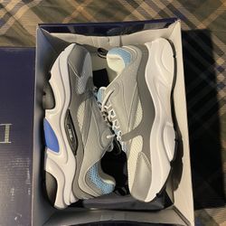 Blue And Grey Dior B22 Sneakers 