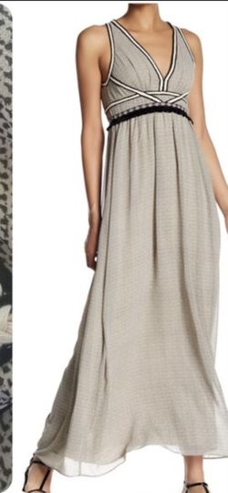 Max Studio Maxi Dress Textured Georgette Medium