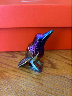Rainbow obsidian raven