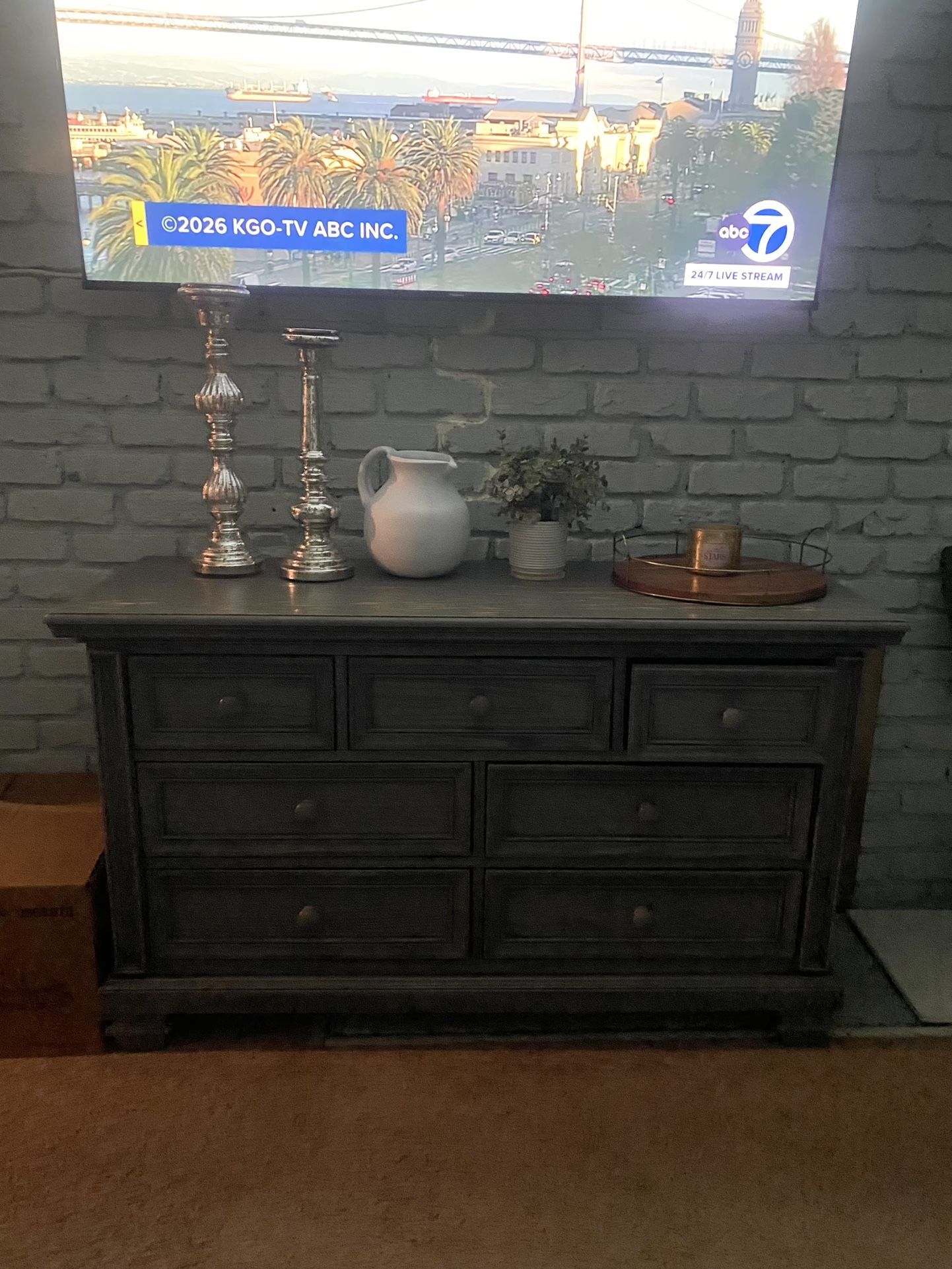 Grey/rustic Dresser/tv Stand